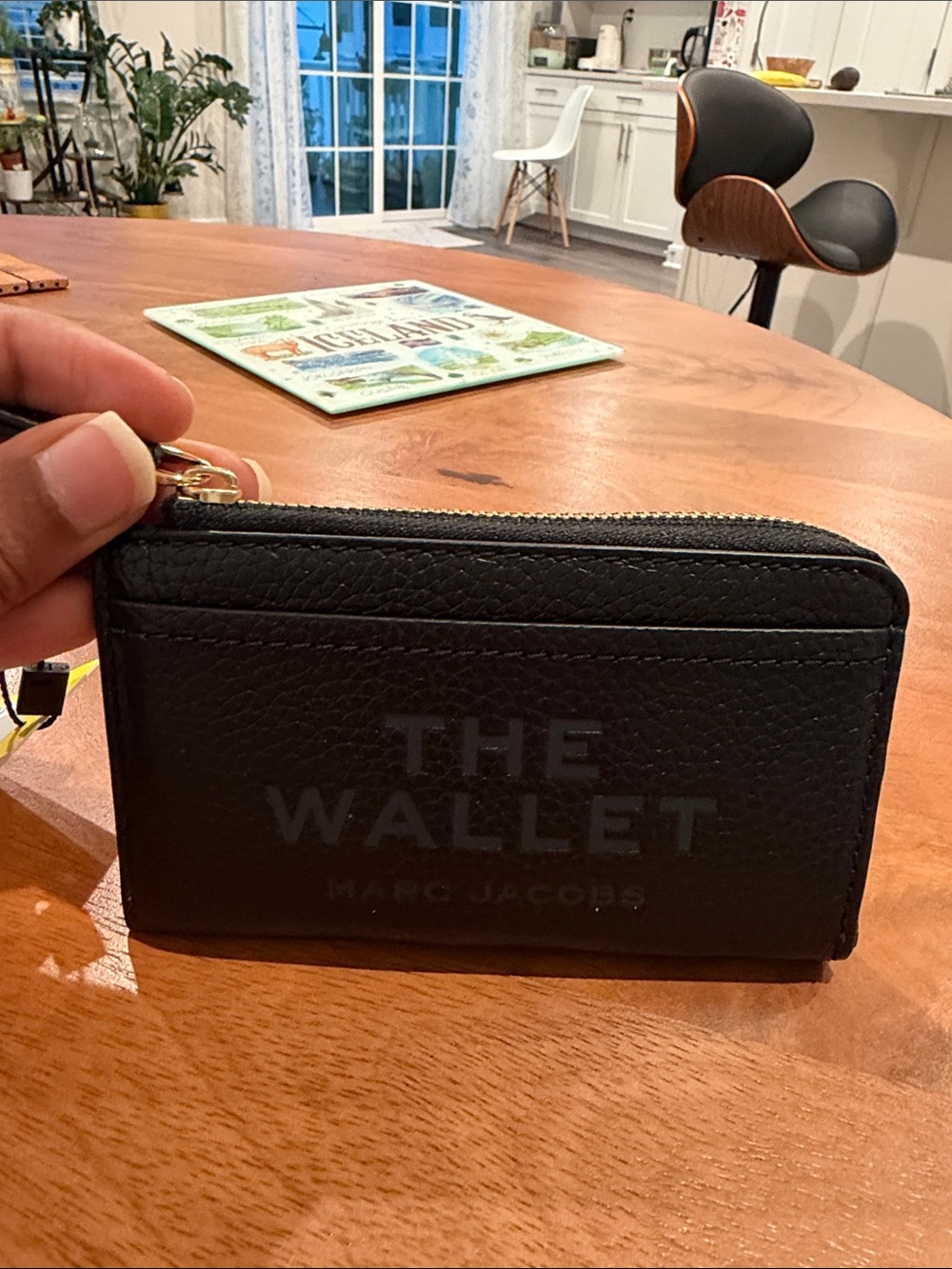Marc Jacobs Black 'The Wallet' Zip Card Case